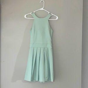 Dainty Hooligan High Neck Bow Back Mini Dress